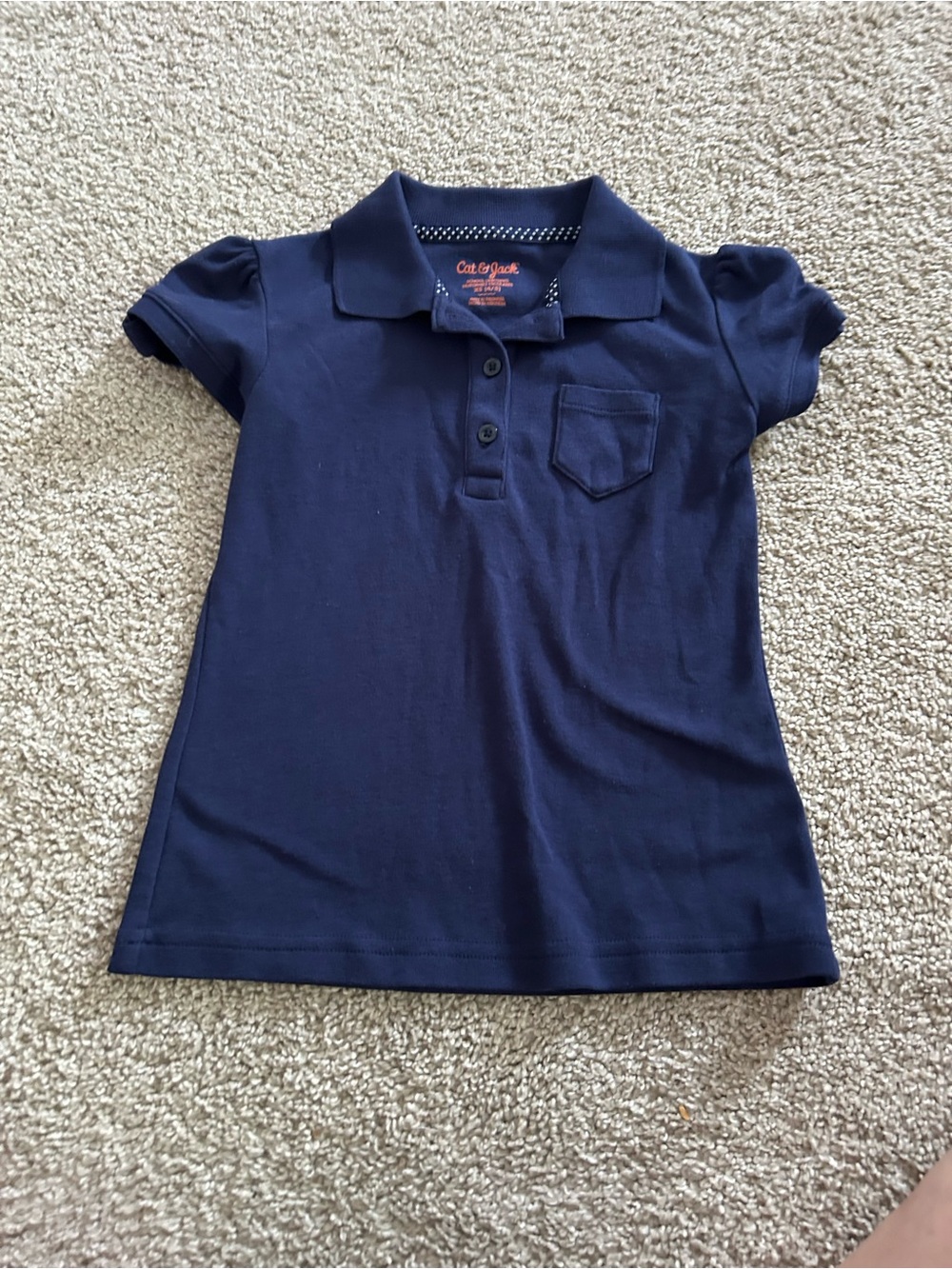 Cat & Jack XS Navy School Uniform Top